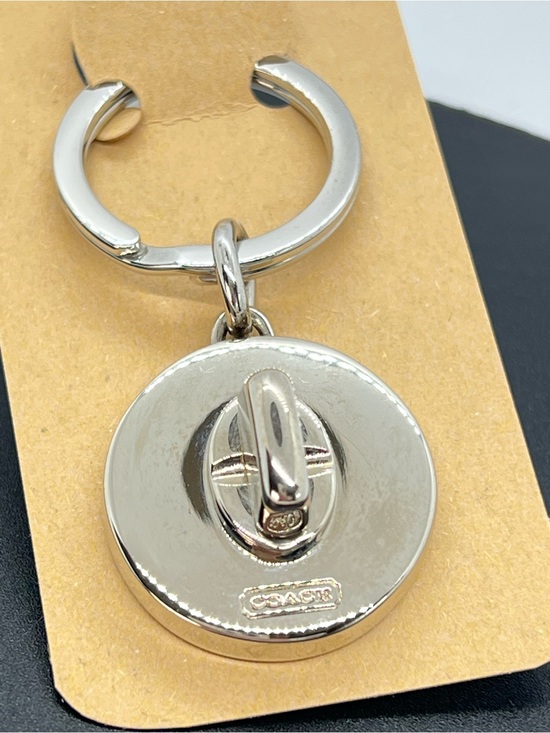 Coach Accessories - Vintage Coach Turnlock Valet Keychain Silver Tone Bag Charm Authentic